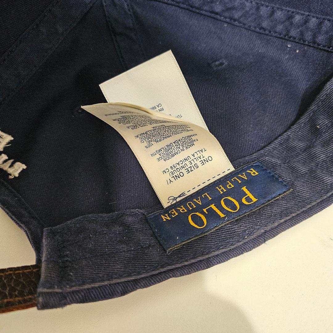 ラルフローレン　ポロベアー　キャップ　ネイビー