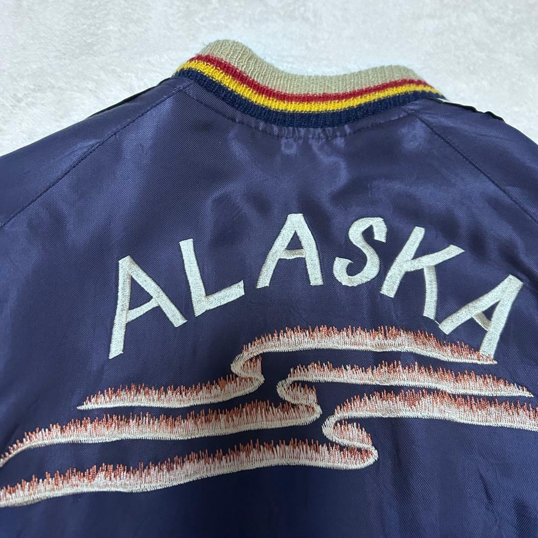 希少ビームス別注×東洋ALASKA スカジャン 紺×黒