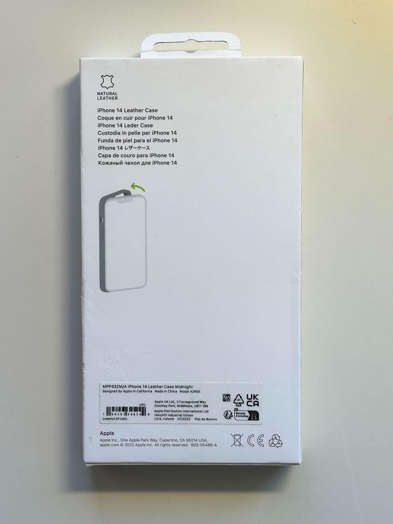 【新品】純正 iPhone 14 レザーケース・ミッドナイト①