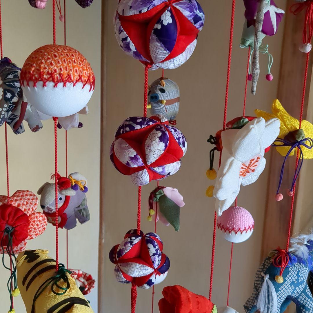 干支、季節花吊るし飾り