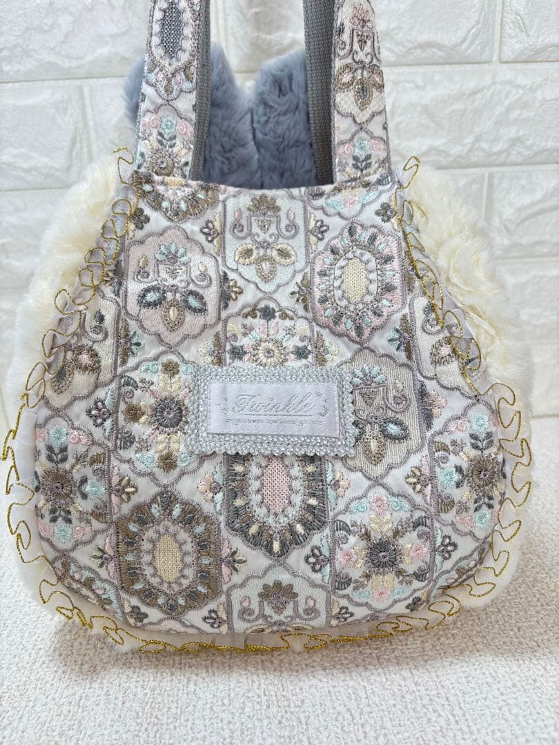 ね*】様 コヤンイサムチョン　ハンドメイド　ファーバッグ　ルミちゃん　グレーうさ