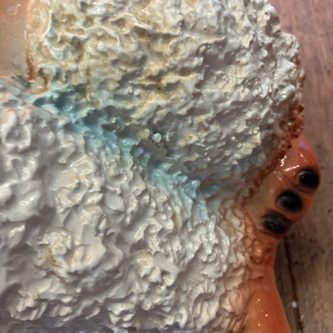 陶器製 プードル 庭 オーナメント 置物 動物 装飾 鑑賞 犬の置物 90年代