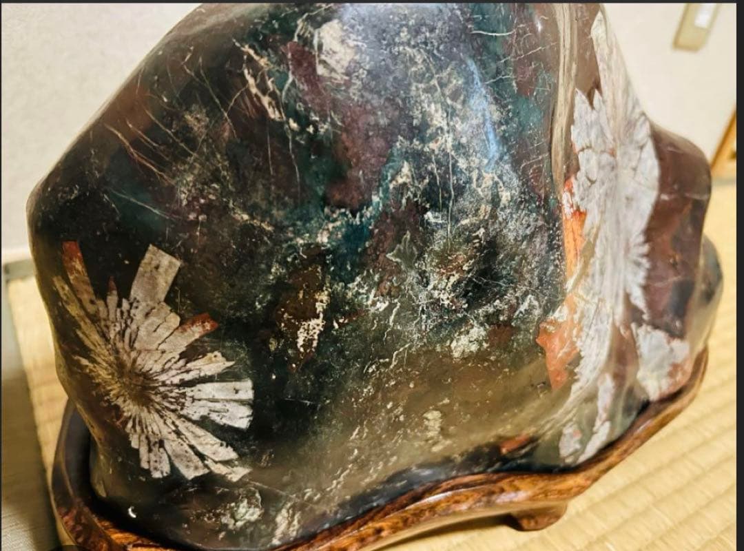 菊花石(岐阜県根尾谷)18.8㌔(台座含む)