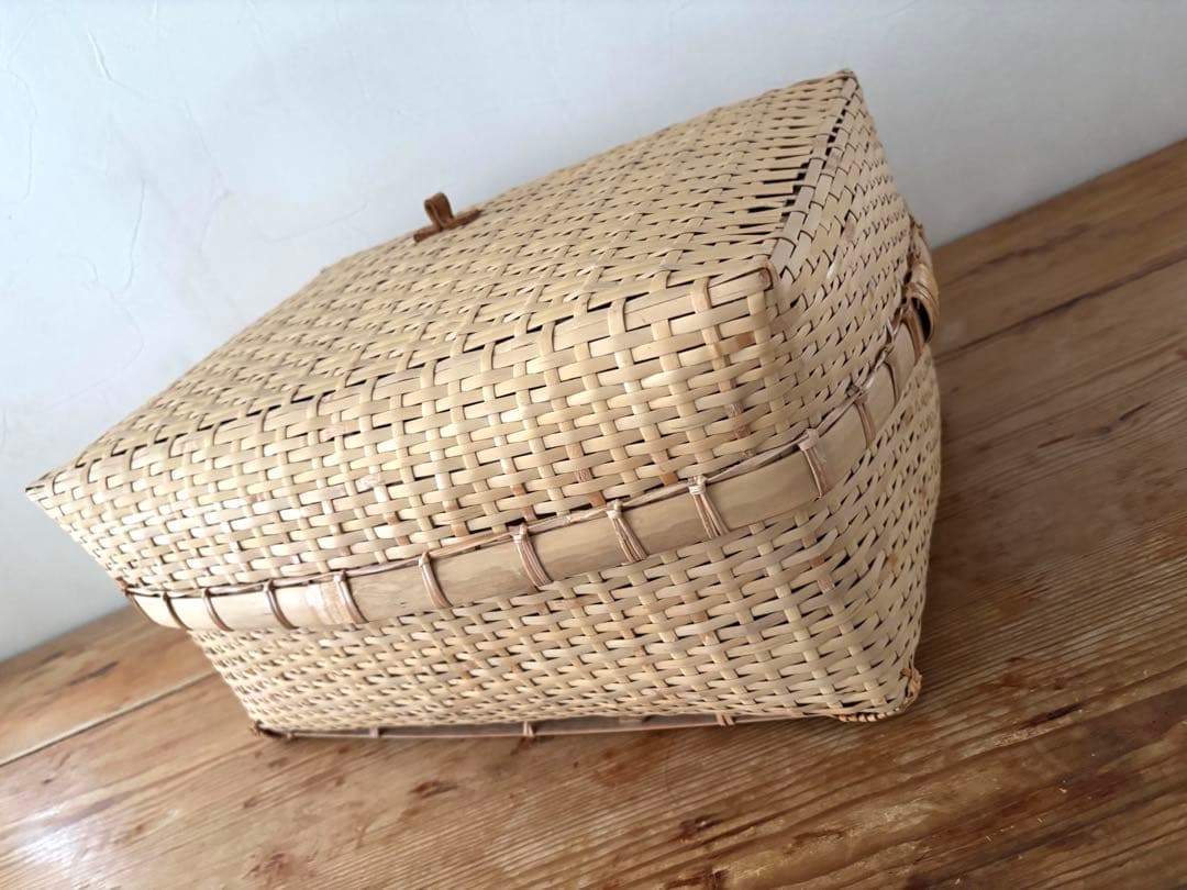 蓋付きバスケット　かご　つづら　行李　こおり　大