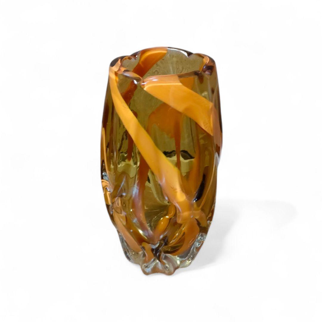 KAMEI GLASS フラワーベース 花瓶 南部硝子 1970年代 昭和レトロ