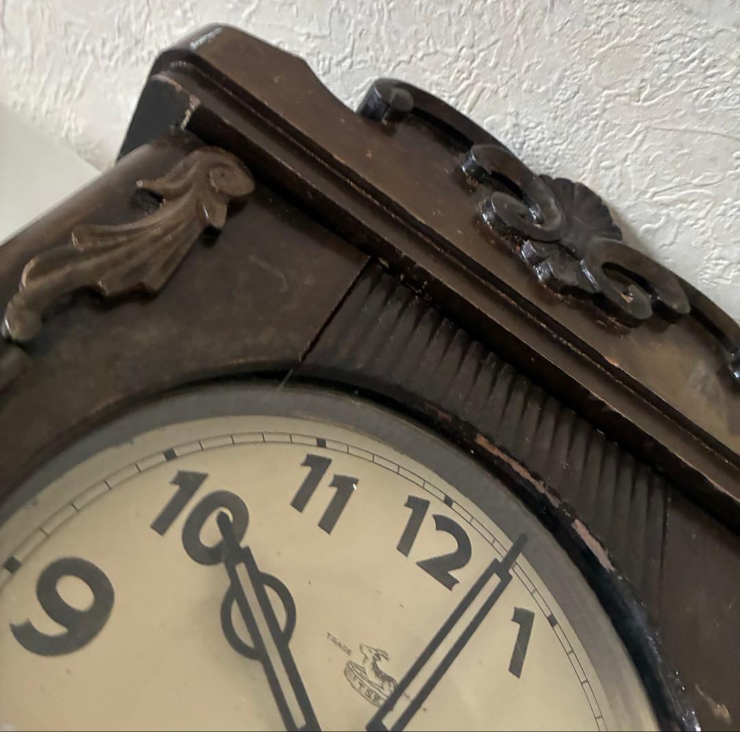 昭和レトロ　ヴィンテージ　振り子時計　 木製柱壁掛け時計