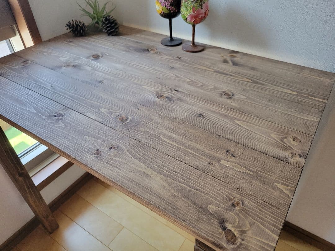 90木製カウンターテーブル ウォールナットワックス アンティーク　木製