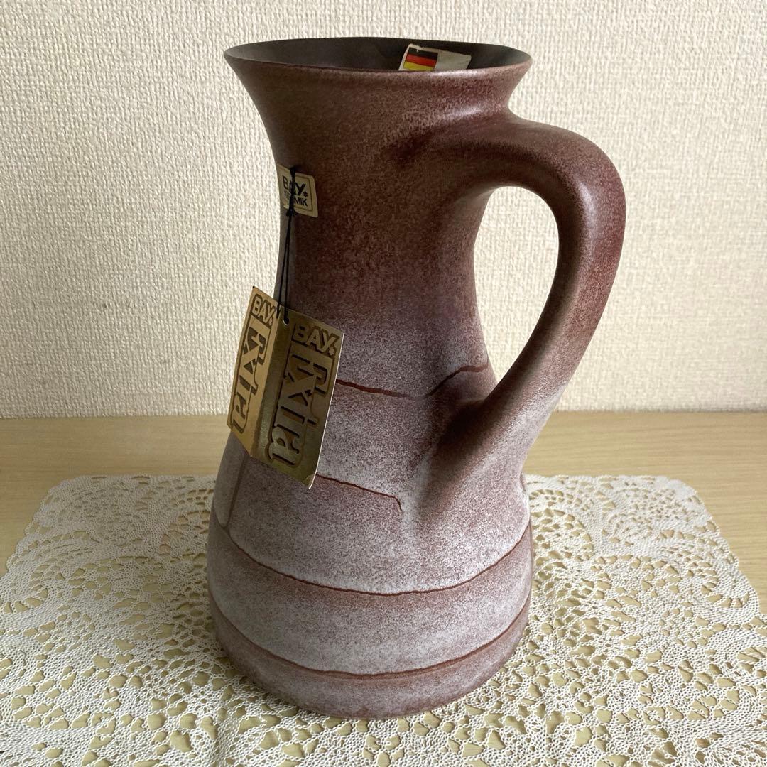 【タグ付新品】Bay Keramik 西ドイツ製　花瓶　フラワーベース　水差し