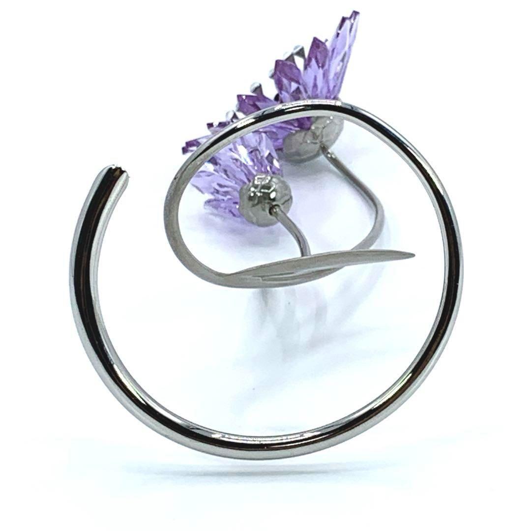SWAROVSKI スワロフスキー ドリナ バイオレット フラワー オブジェ