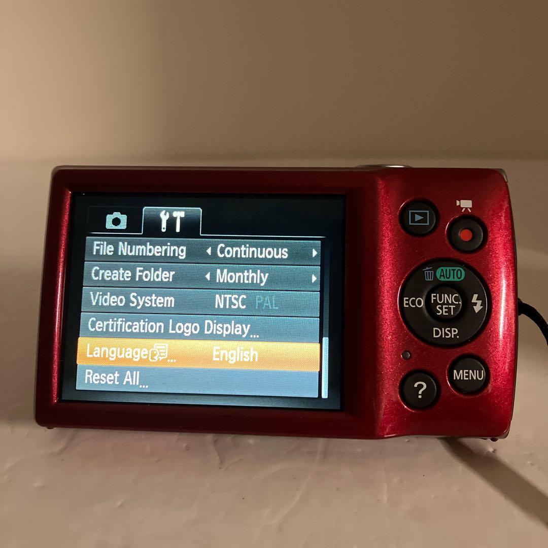 【動作品】Canon デジタルカメラ IXY 120 ズーム レッド