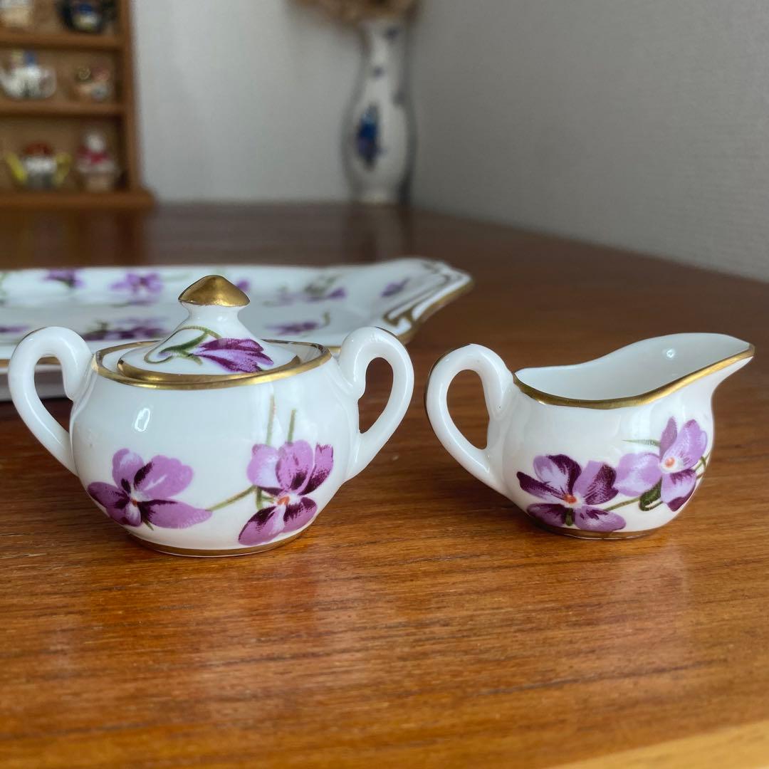 ハマースレイ ヴィクトリアン　バイオレット　ミニチュア　ティーセット
