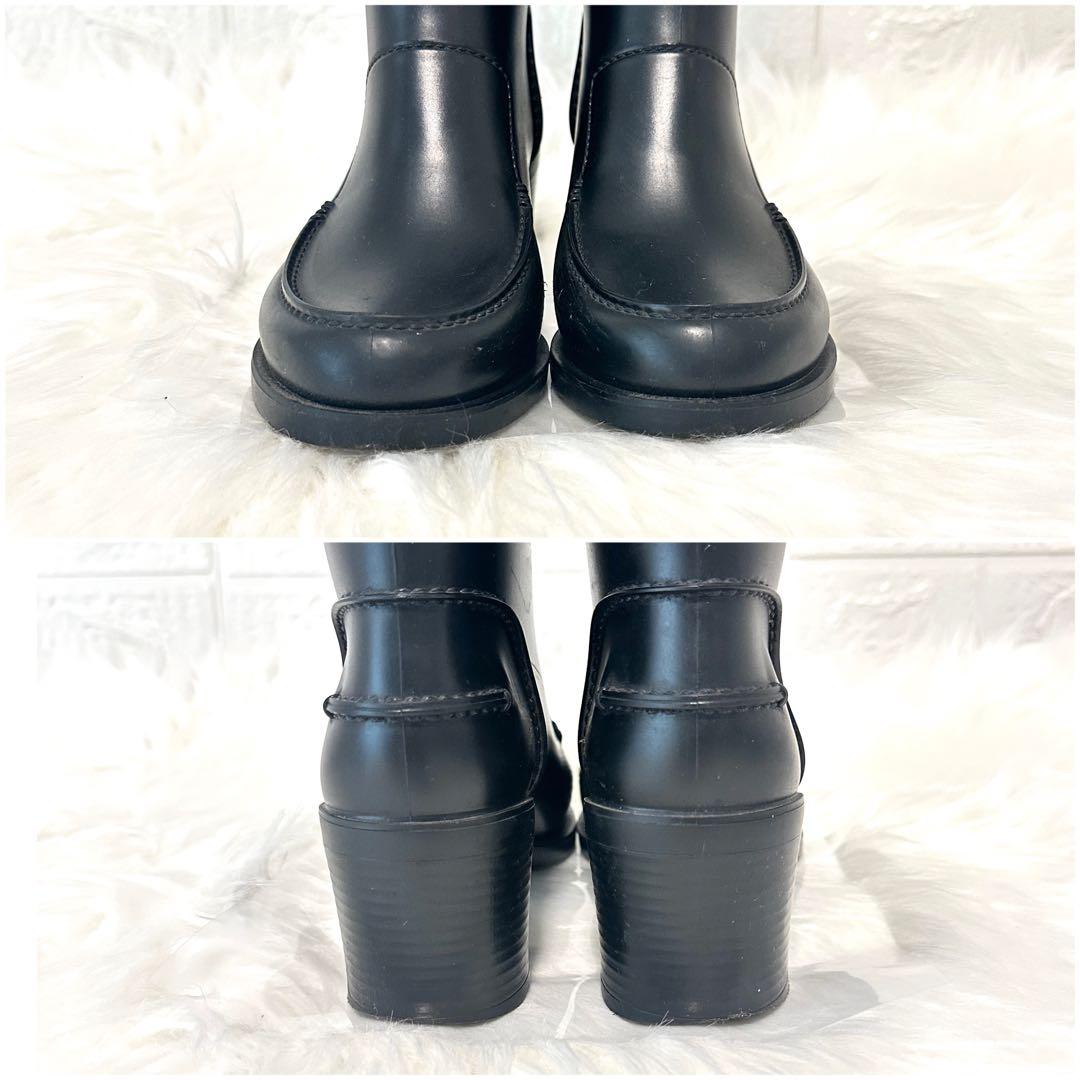 未使用級✨フェラガモ ガンチーニ レインブーツ ロング イタリア製 ブラック