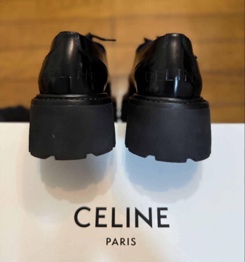 CELINE 厚底レースアップスタッズロゴシューズ 36.5