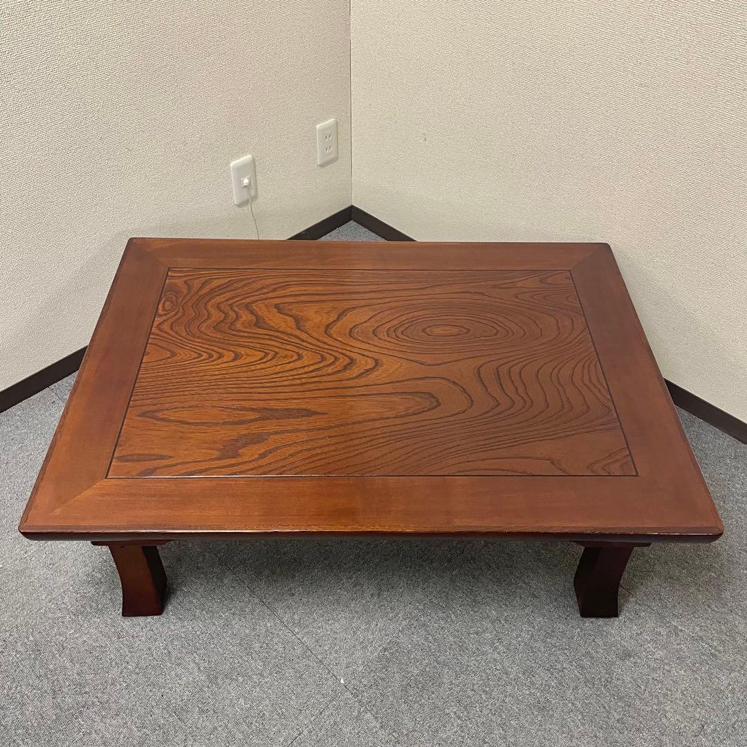 【うるし塗装】和モダン 座卓/センターテーブル ローテーブル（105×75） F