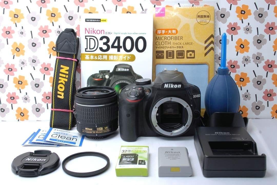 ❤Nikon D3400❤撮影ガイド本付き❤Bluetoothでシェア！❤美品❤