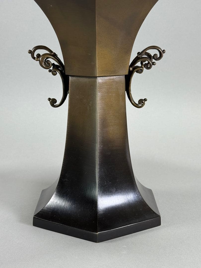 唐銅花器　いけばな　池坊　立花　古流　花瓶　華道具 高さ28.5cm 5kg