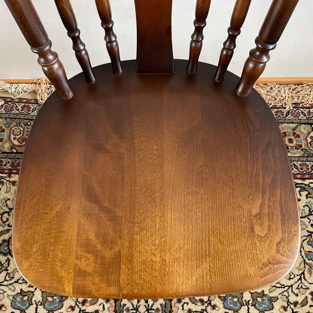 ①【美品】キツツキ 飛騨産業 ダイニングチェア　ウィンザーチェア　コムバック