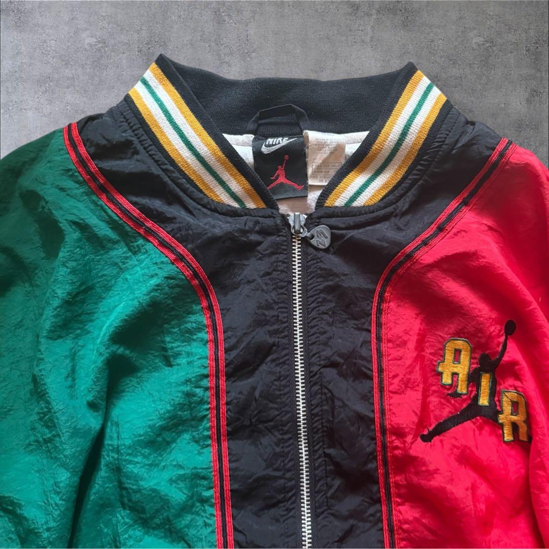 【O23】NIKEエアジョーダン90sナイロンジャケット刺繍23XL短丈ワイド