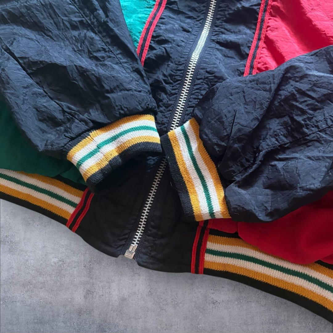 【O23】NIKEエアジョーダン90sナイロンジャケット刺繍23XL短丈ワイド