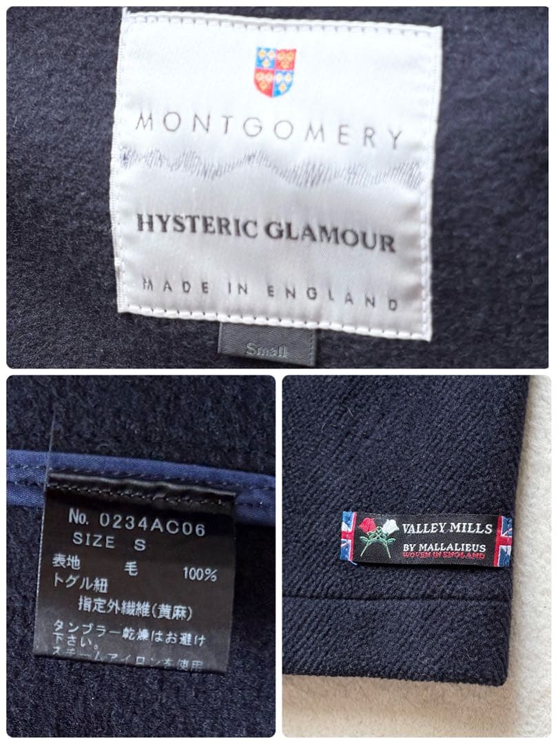 希少✨️MONTGOMERYxHYSTERIC GLAMOUR ダッフルコート Ｓ