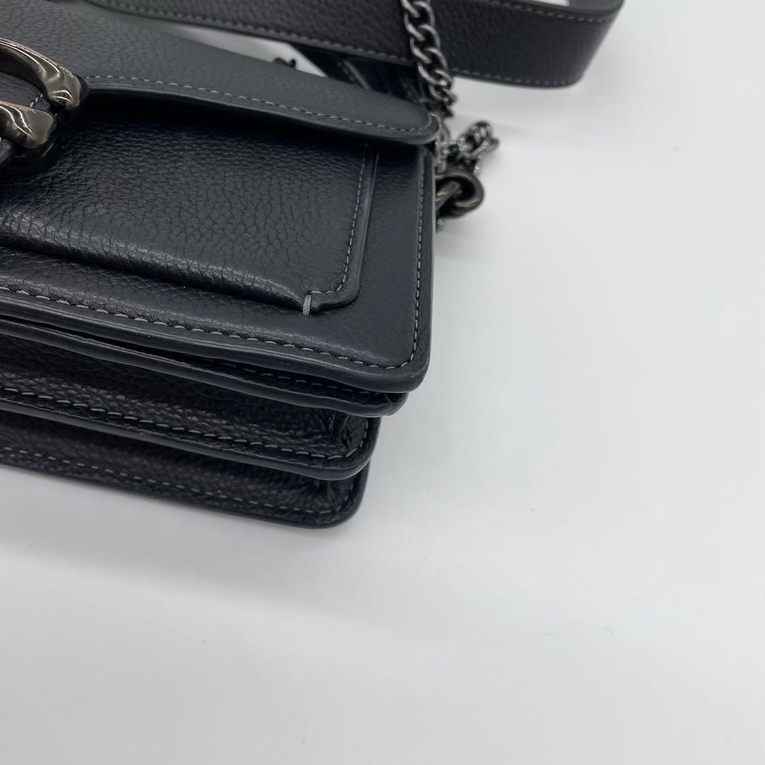 【美品】コーチ　タビー　2way バッグ　チェーン　レザー　ブラック