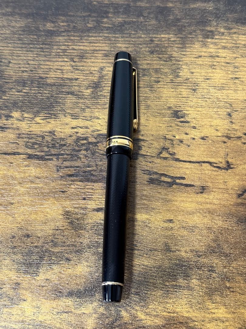 新品未使用　ジャスタス　95 ネットブラック　パイロット　万年筆　14金　中字