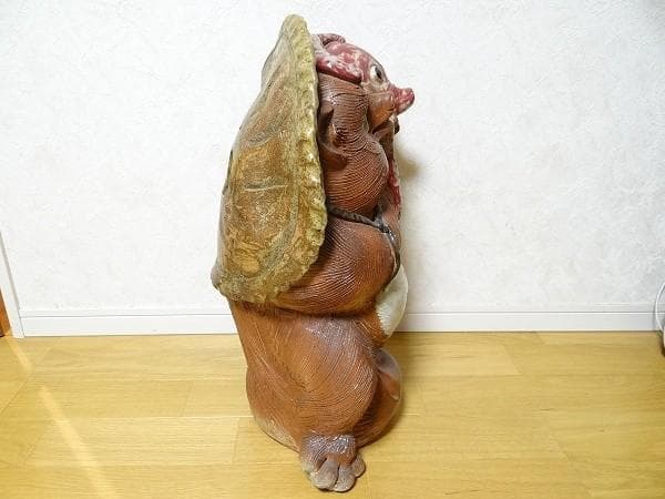 アンティーク 信楽焼 狸 蛸 タコ 置物 高さ62cm 縁起物 商売繁盛 年代物