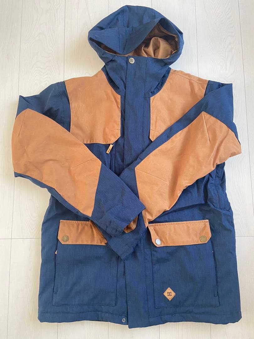 DC スノーボードウェア ネイビーとブラウン、グローブ付き