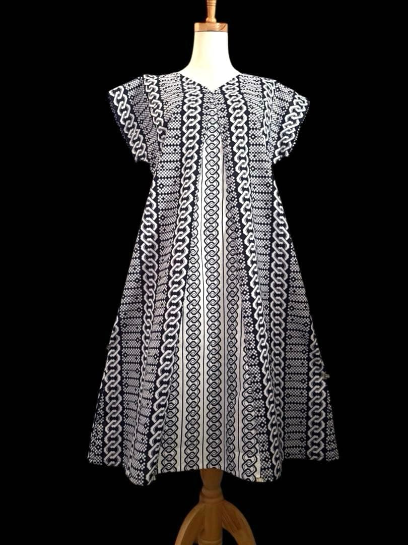 6Y19-1896浴衣リメイク　ワンピース　ロング　ハンドメイド　優雅Aライン