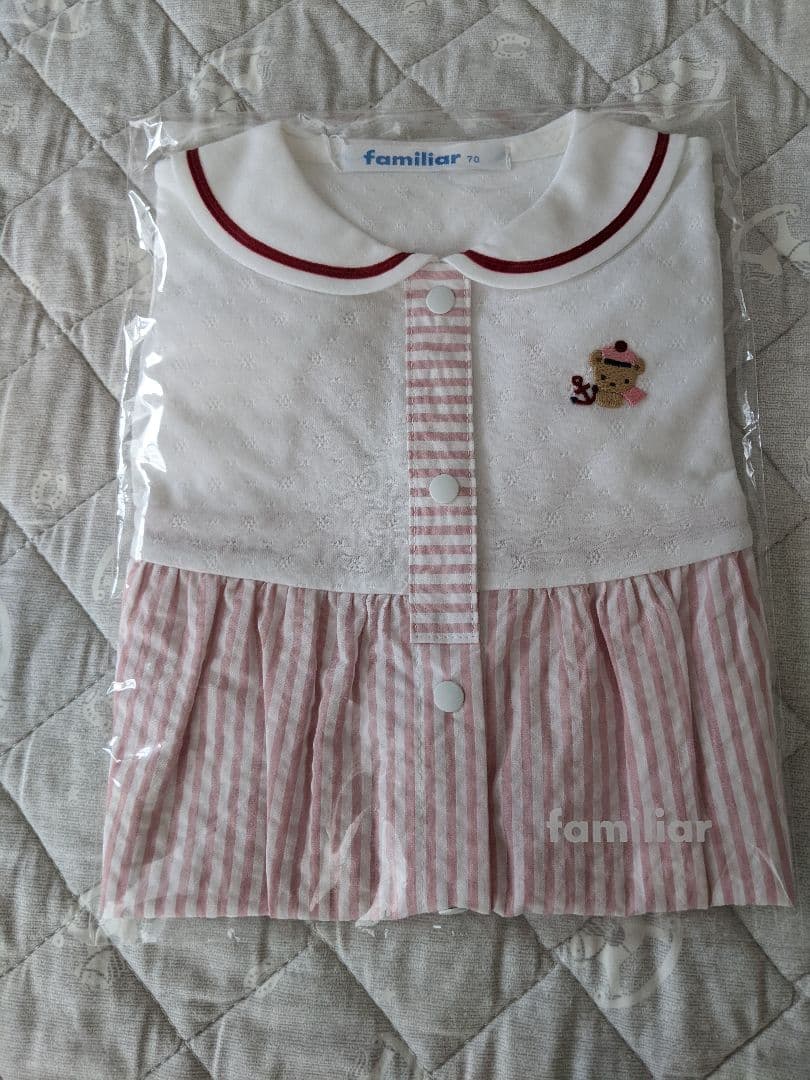 【新品】familiar 襟付き半袖ロンパース 70サイズ