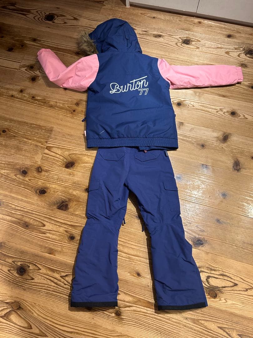 Burton スノーボードウェアセットアップ ネイビー/ピンク子供用　ジュニア