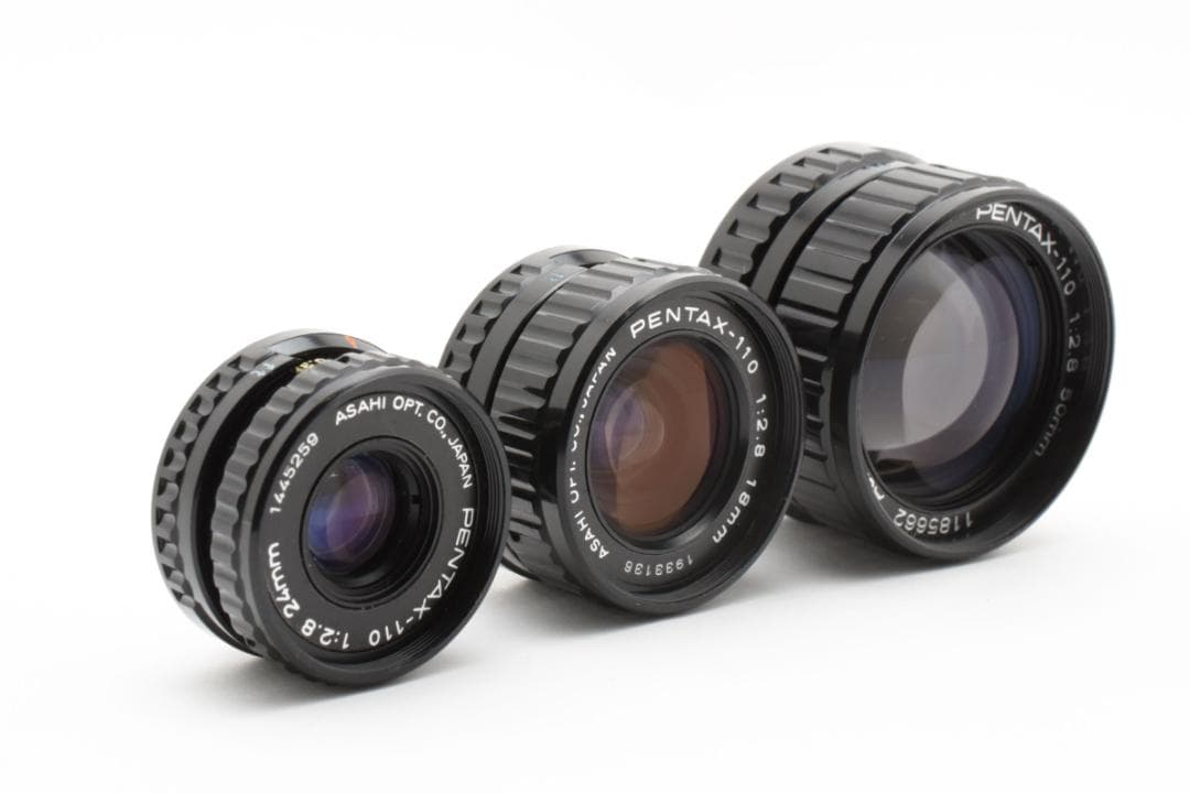 美品 ペンタックス PENTAX AUTO110　18/24/50mm レンズS
