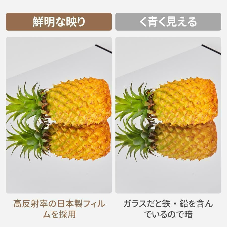 スタンドミラー 割れない鏡 姿見 全身鏡 幅80cm×160cm（シルバー）