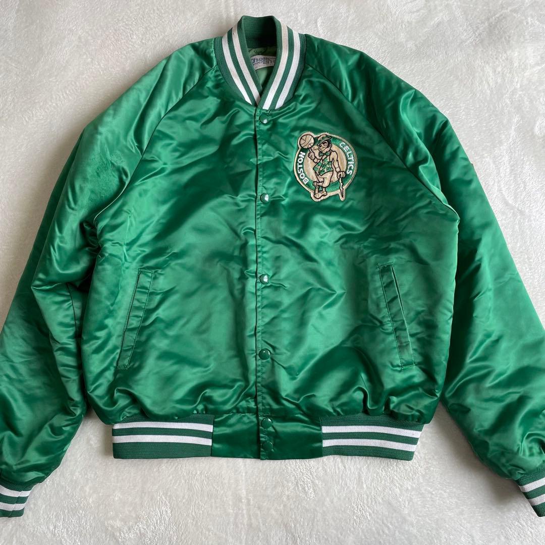 NBA 希少80s セルティックス スタジャン XL相当 スタジアムジャンパー