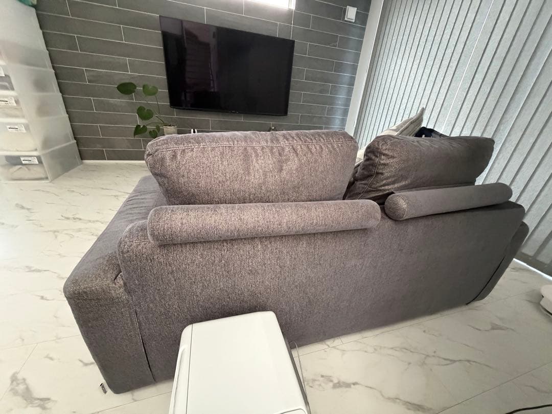 INCOON グレー 2人掛けソファ ファブリック