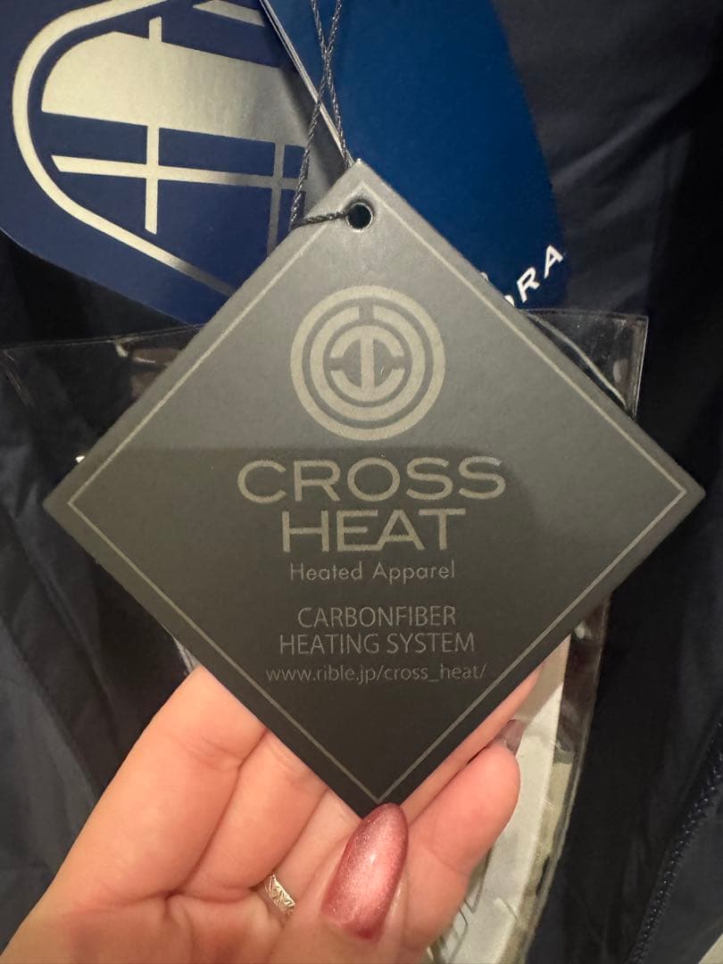 【タグ付き新品】FIDRA 電熱ヒーター付きダウンベスト　ネイビー　ゴルフ