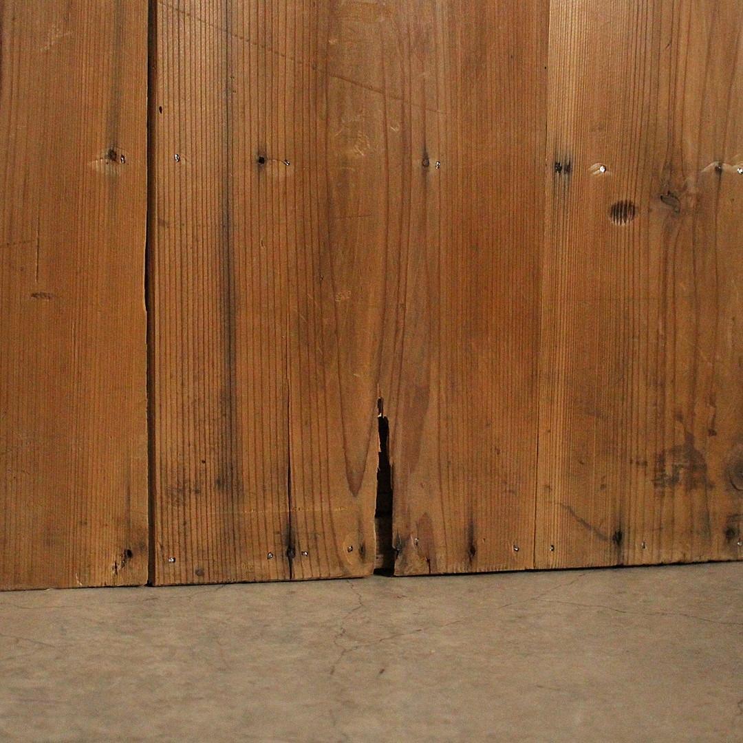 古く味のあるガラス戸棚　木製引き出し　食器棚　水屋　カウンター　古家具