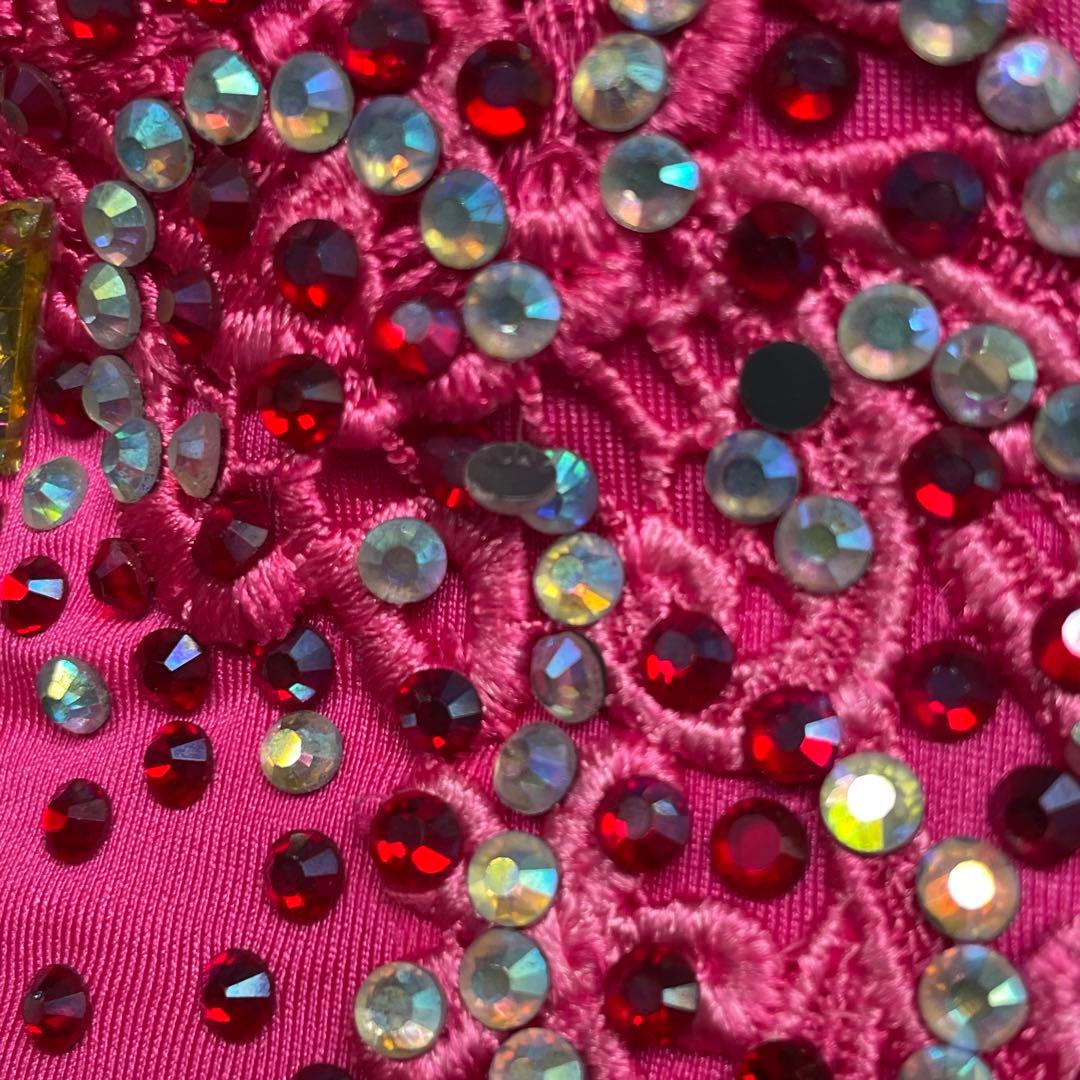 社交ダンス　ラテンダンス　ドレス衣装　ロング　ピンク　S1119