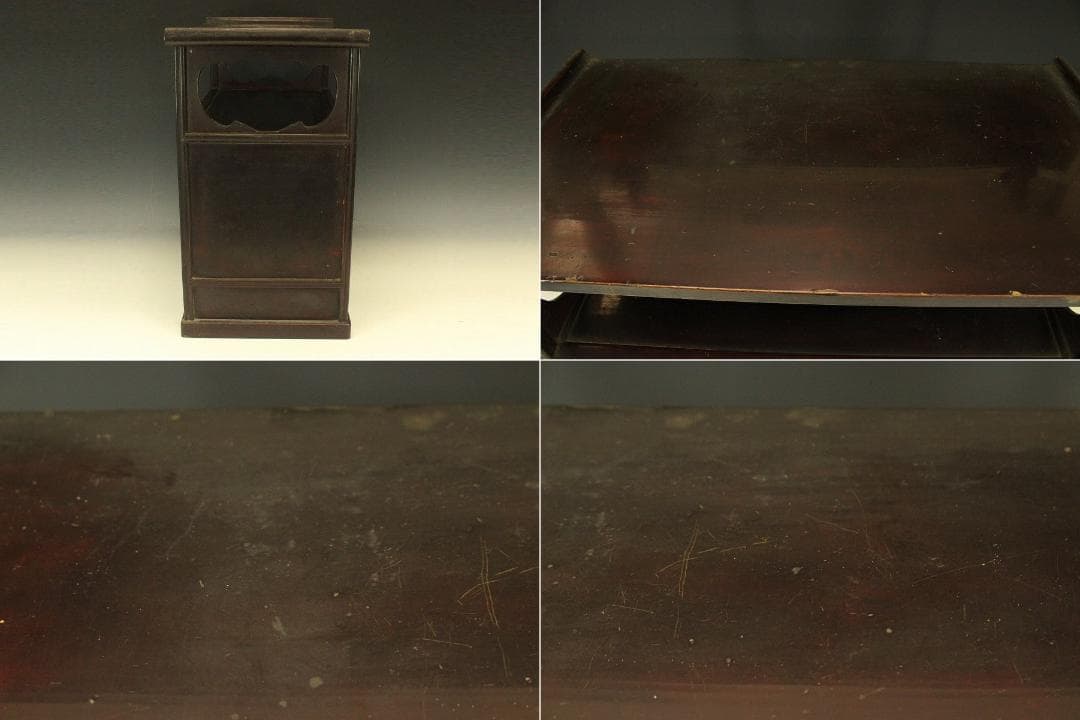 茶道具 楼閣山水人物蒔絵 時代 器局 煎茶 棚(A262)