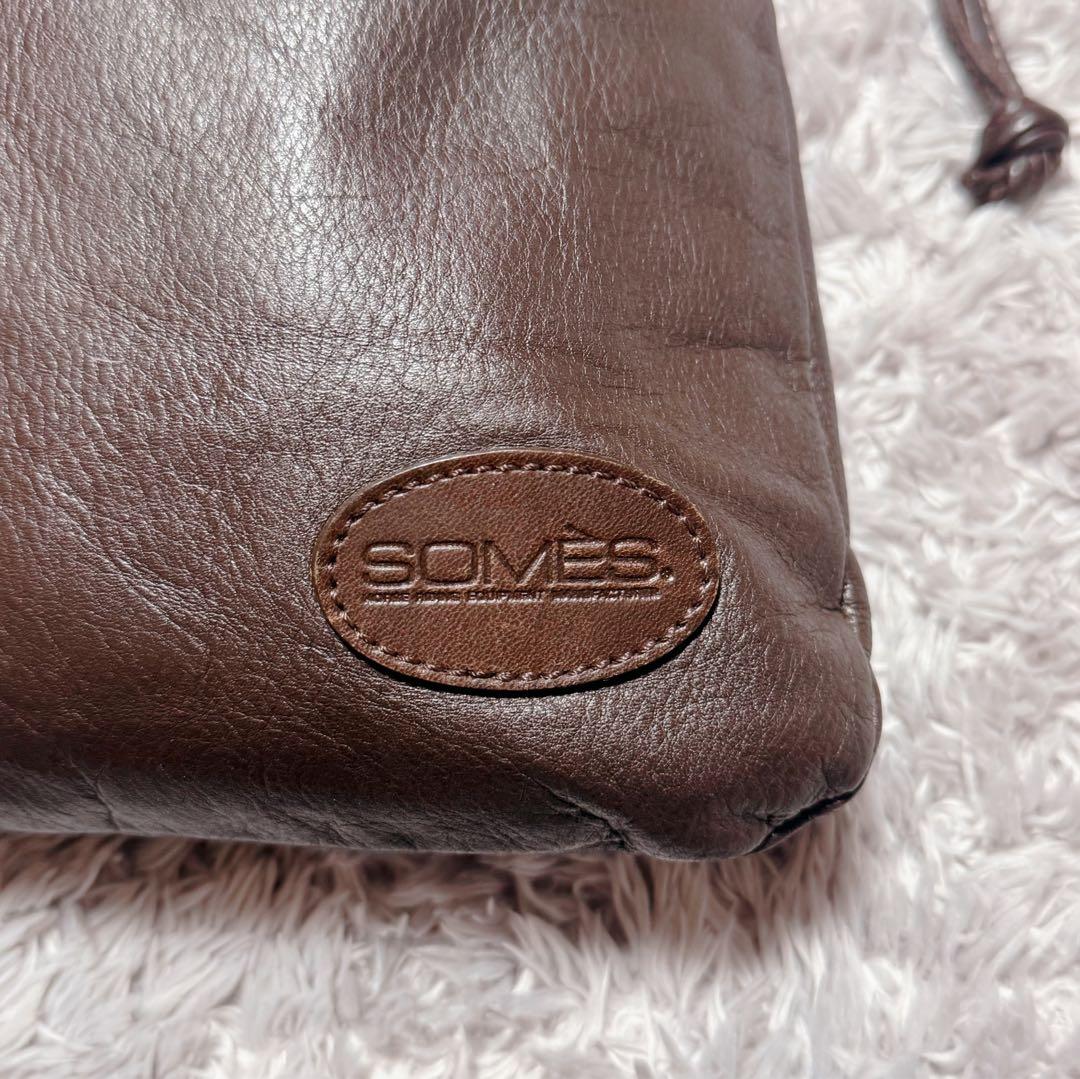 未使用★SOMES SADDLE ソメスサドル レザー BIGポーチ ブラウン