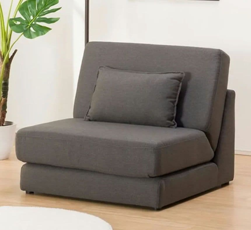 一人掛け折り畳み式ソファベッド　美品　クッション付き