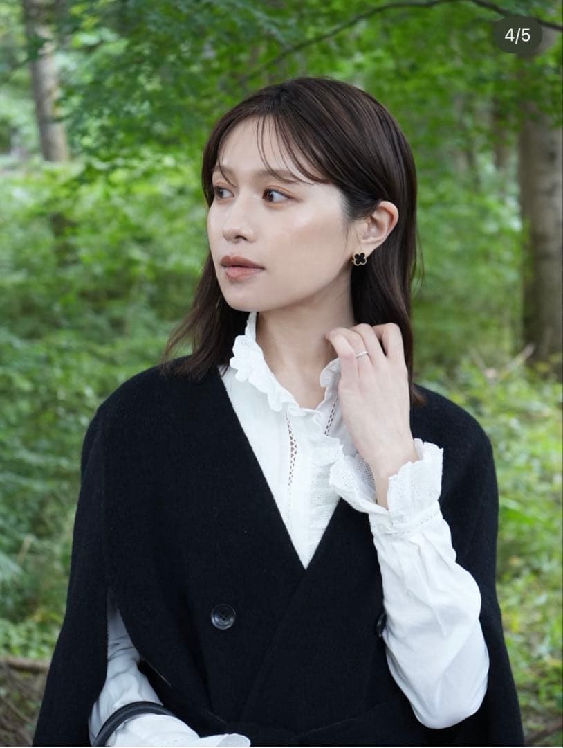 LAUBE BLANC リバーシブルポンチョ♡美品