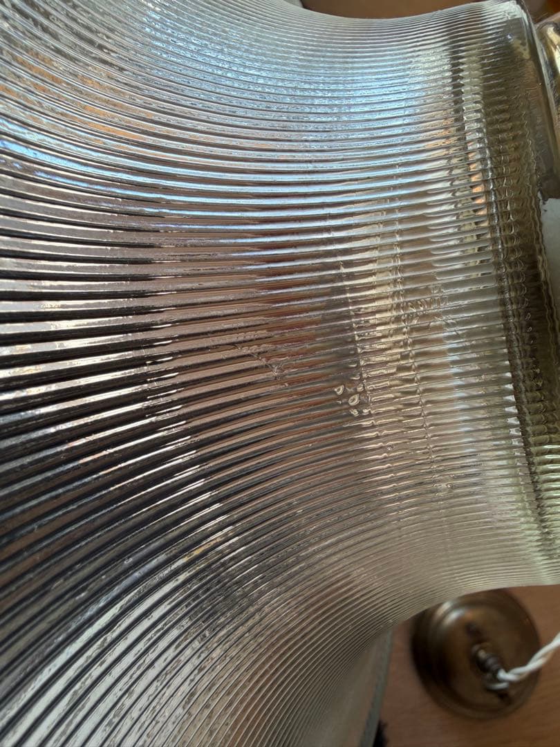 ヴィンテージクリアガラス ペンダントライト リブデザイン