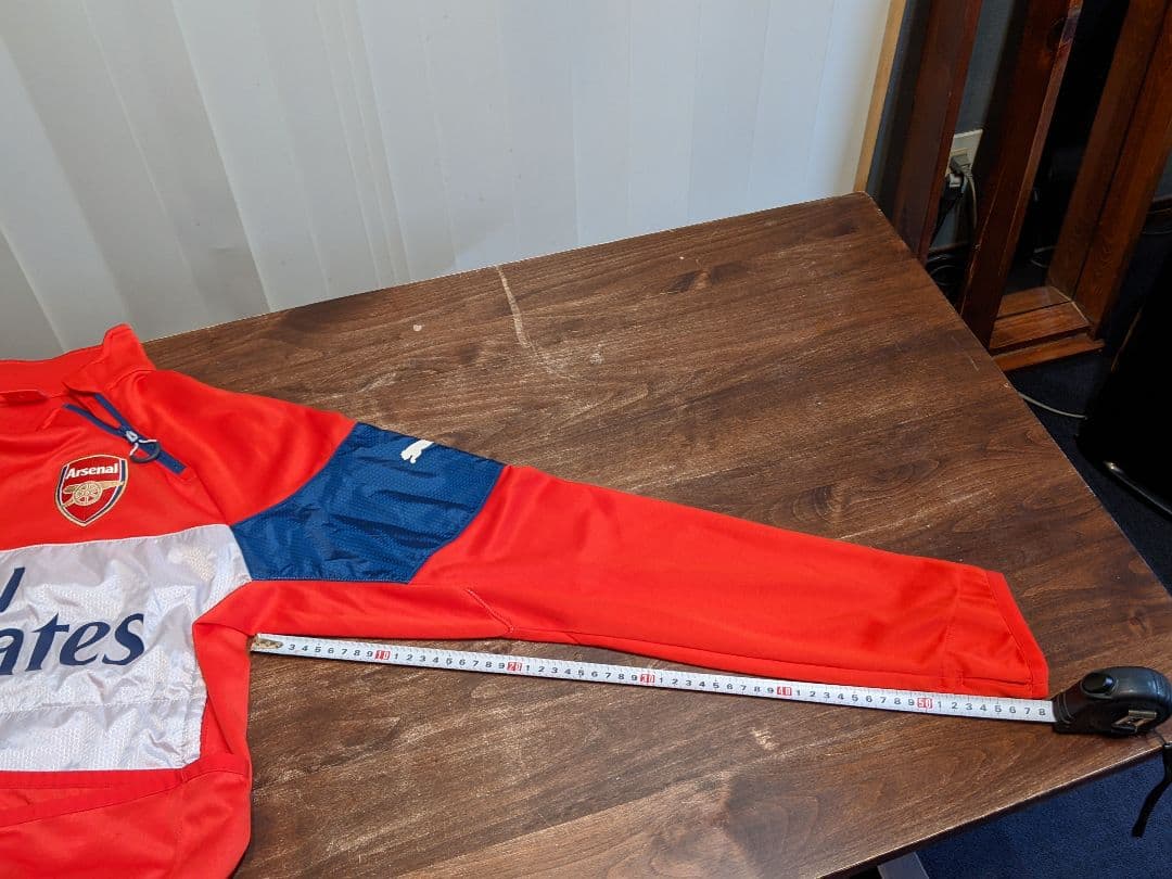 プーマ　アーセナル　中綿　トレーニングウェア　長袖シャツ　サッカー　ハーフジップ