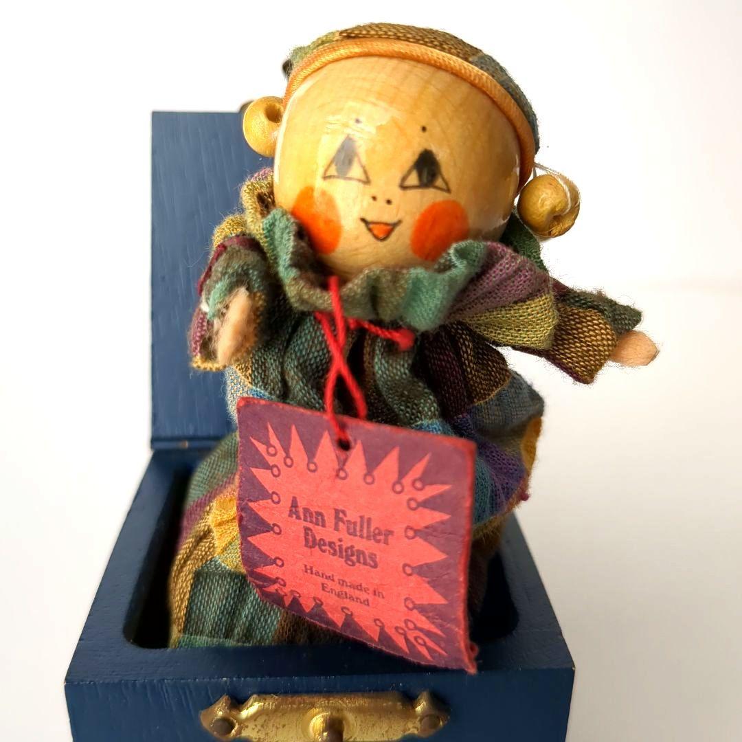 Ann Fuller　アンフラー　びっくり箱　ピエロ　人形　アンティーク　レア物