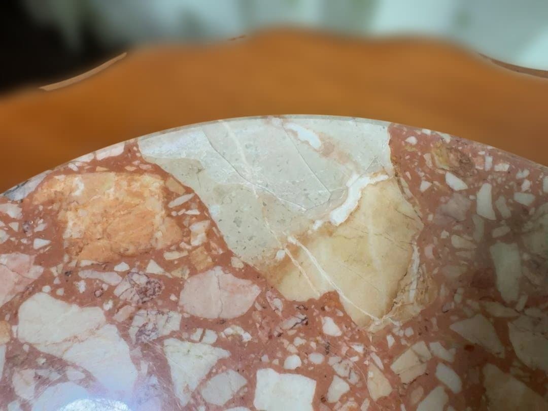 大理石 ヒビあり　サイドテーブル コンソールテーブル 花台 猫足　01b37