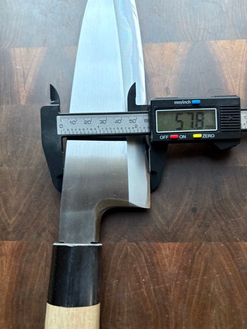 堺打刃物　霞　大　出刃　240mm 包丁　白鋼　和包丁　水牛朴柄　本職