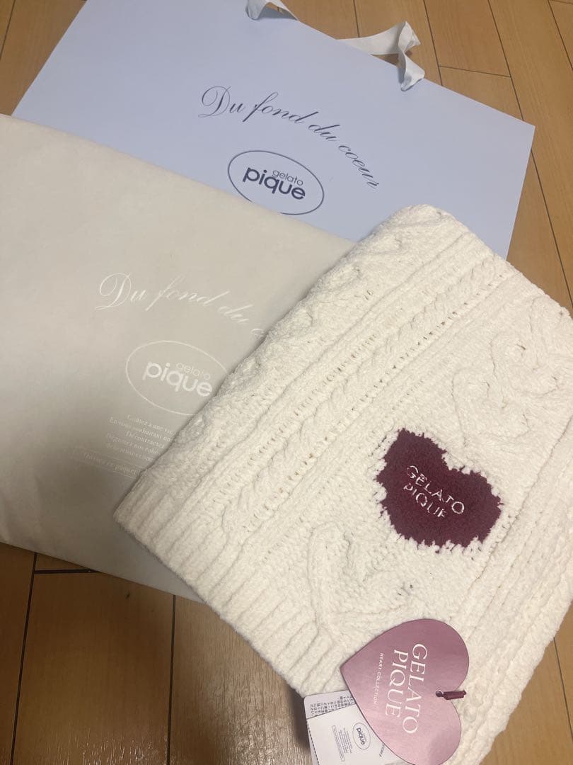 gelato pique ハートコレクション　大判ブランケット　ジェラートピケ