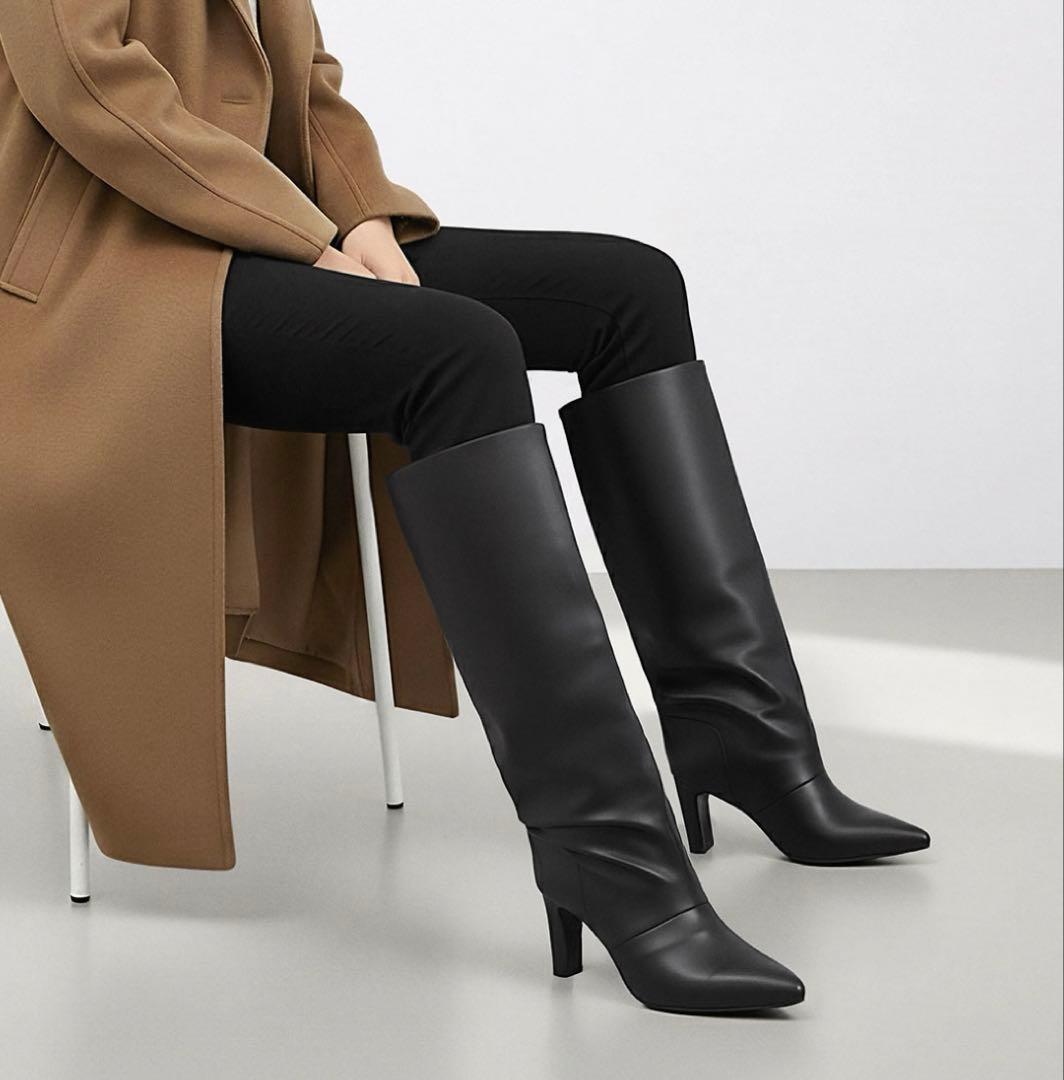 mamian ロングブーツ　Ｍサイズ　ブラック