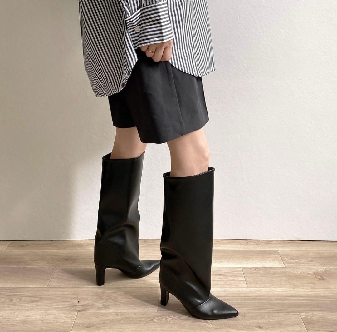 mamian ロングブーツ　Ｍサイズ　ブラック